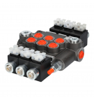 3-section hydraulic manifold, electrically controlled 24V