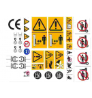 Komplet naklejek informacyjnych do wózka widłowego