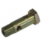 Banjo screw for connecting hydraulic hoses