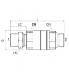Вертлюг Alfagomma G3/4" БСПП - Наливная головка; d=46мм h=130мм