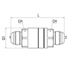 Шарнир Alfagomma G1 1/16" JIC - наружная резьба; d = 46 мм h = 120 мм