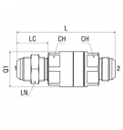 Шарнир Alfagomma G3/4" JIC - Наливная головка; d=30мм h=114мм