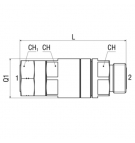Вертлюг Alfagomma G1 7/16" ORFS - женский; d=56мм h=135мм