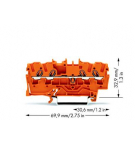 4-Draht-Klemmenblock 2,5 mm2, orange