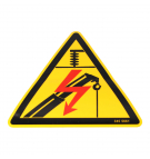 HIAB sticker warning sign