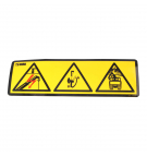 Hiab warning sticker 190x60