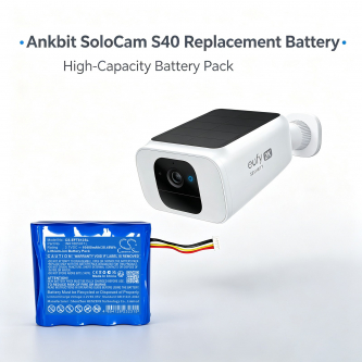 Batería de repuesto para Eufy SoloCam S40 Solar / INR18650F1L 10400mAh Li-ion 3.7V (Cameron Sino)