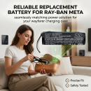 Replacement Battery for Ray-ban Meta Wayfarer Charging Case / 890-00350A 2600 mAh Li-ion 3.7 V (Cameron Sino)