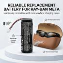 Replacement Battery for Ray-ban Meta Wayfarer Charging Case / 890-00350A 3400 mAh Li-ion 3.7 V (Cameron Sino)