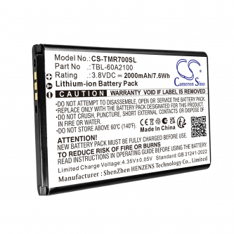 Replacement Battery for TP-Link TL-M7200 / TBL-60A2100 2000 mAh Li-ion 3.8 V (Cameron Sino)