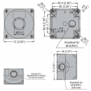 Lovato Electric DRc cassette with button LPCB6344 system 1xNC, STOP (no. LPZP1B5602)