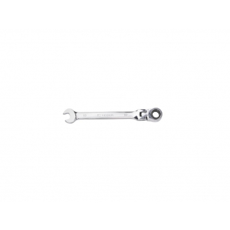 Ratcheting open-end wrench, articulated, 10 mm, Teger