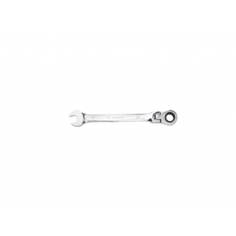 Ratcheting open-end wrench, articulated, 11 mm, Teger