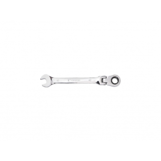 Ratcheting open-end wrench, articulated, 12 mm, Teger