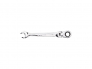 Ratcheting open-end wrench, articulated, 14 mm, Teger