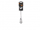 Ratcheting open-end wrench, articulated, 15 mm, Teger