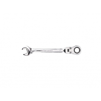 Ratcheting open-end wrench, articulated, 16 mm, Teger