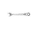 Ratcheting open-end wrench, articulated, 17 mm, Teger