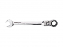Ratcheting open-end wrench, articulated, 24 mm, Teger