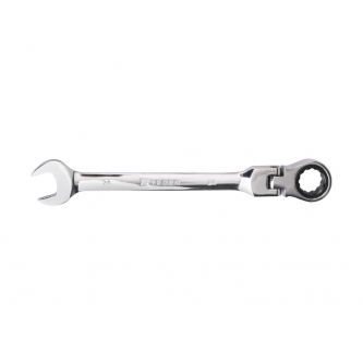 Ratcheting open-end wrench, articulated, 24 mm, Teger