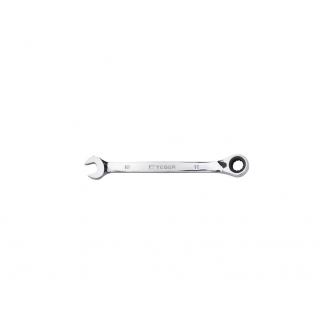 Ratchet open-end wrench, offset, 10 mm, Teger