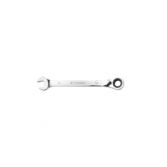 Ratchet open-end wrench, offset, 11 mm, Teger