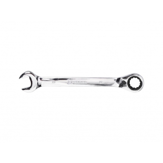 Ratchet open-end wrench, offset, 19 mm, Teger