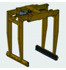 Grapple for building materials AKZ-UNI-1100; 1000mm; 370-1370mm; 3000kg