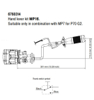 Joystick krzyżowy Parker z przełącznikiem ON/OFF P70 G2 typ MP16