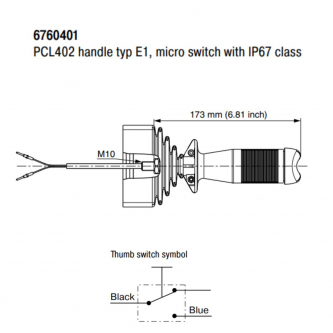 Joystick Parker PCL402 z przełącznikiem ON/OFF typ E1