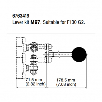 Dźwignia Parker F130 G2 typ M97