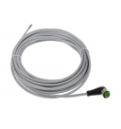 Cable de sensor M12, conector en ángulo de 4 pines, 250 VCA, 10 m