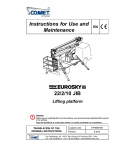 Comet New eurosky 22/2/10 HQ - JiB user manual