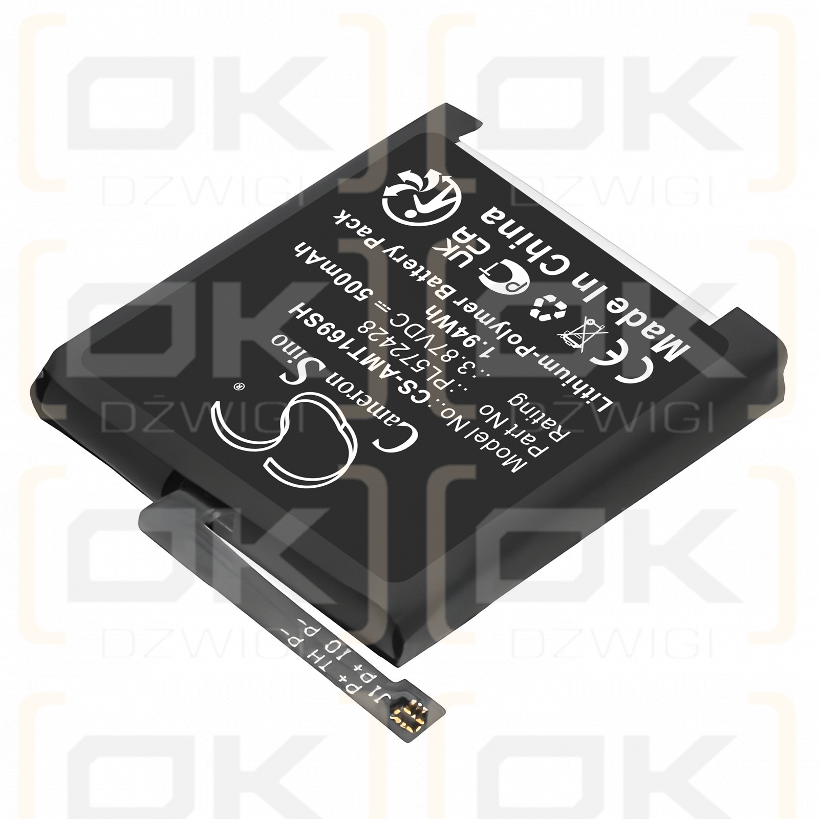 Amazfit T-Rex 2 / PL572428 500mAh Li-Polymer 3.87V (Cameron Sino)