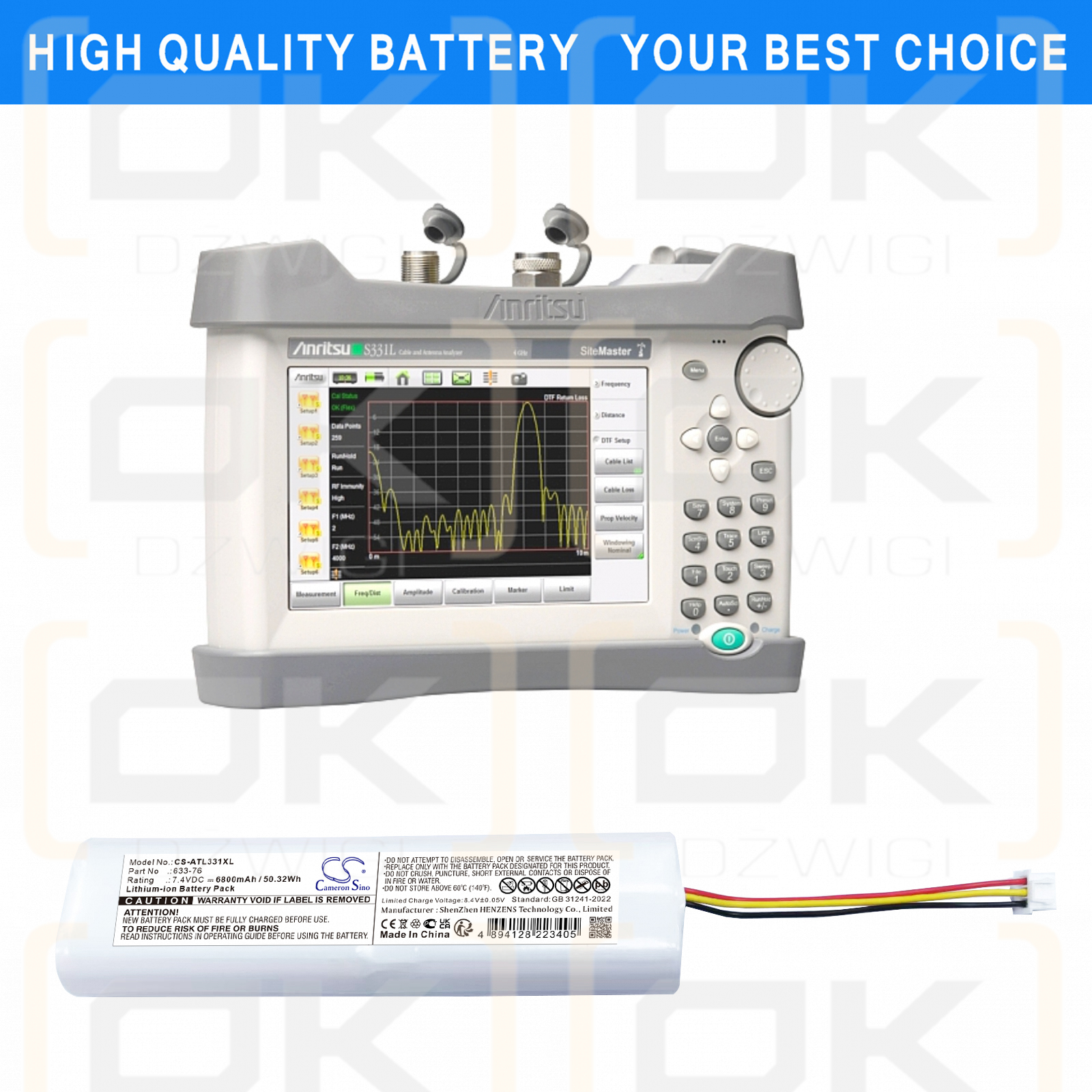 Anritsu S331L / 633-76 6800mAh Li-ion 7.4V (Cameron Sino)