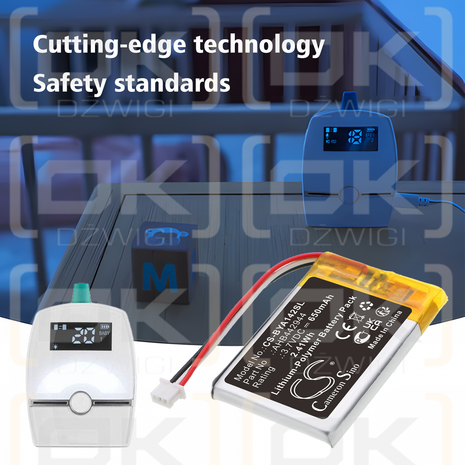 Babymoov Babyphone Premium Care / AHB442944 650mAh Li-Polymer 3.7V (Cameron Sino)