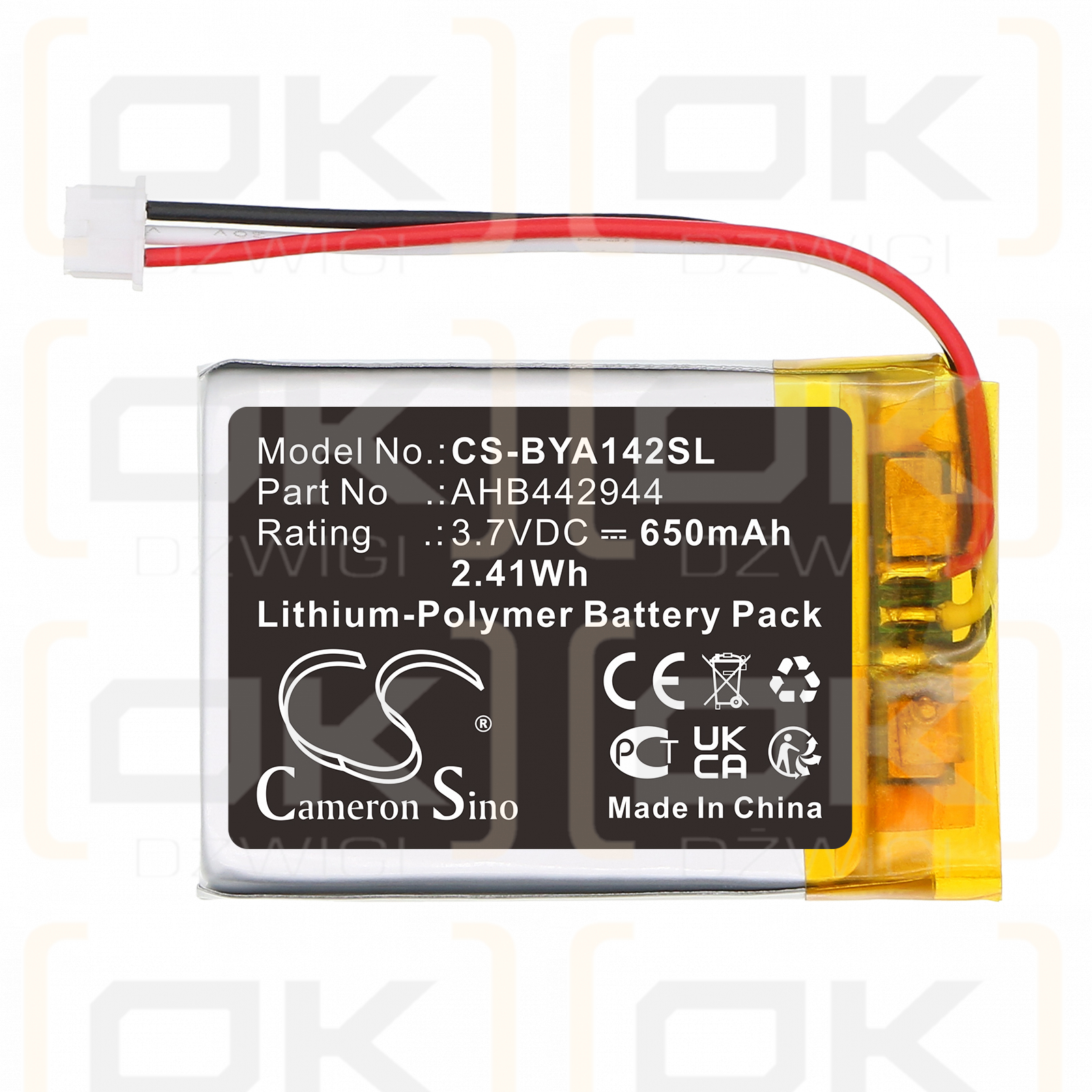 Babymoov Babyphone Premium Care / AHB442944 650mAh Li-Polymer 3.7V (Cameron Sino)