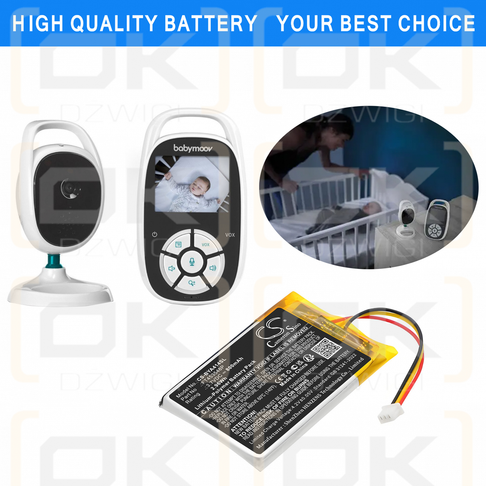 Babymoov YOO ESSENTIAL / FT453548P 800mAh Li-Polymer 3.7V (Cameron Sino)