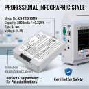 Сменный аккумулятор для монитора Fukuda Denshi DS8100 / BTO-008 2800 мАч Li-ion 14,4 В (Cameron Sino)