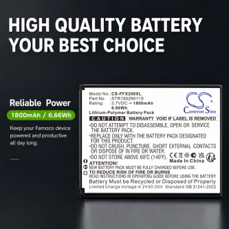 Bateria zamienna do FAMOCO FX200 / STR18029011S 1800 mAh Li-Polymer 3.7 V (Cameron Sino)
