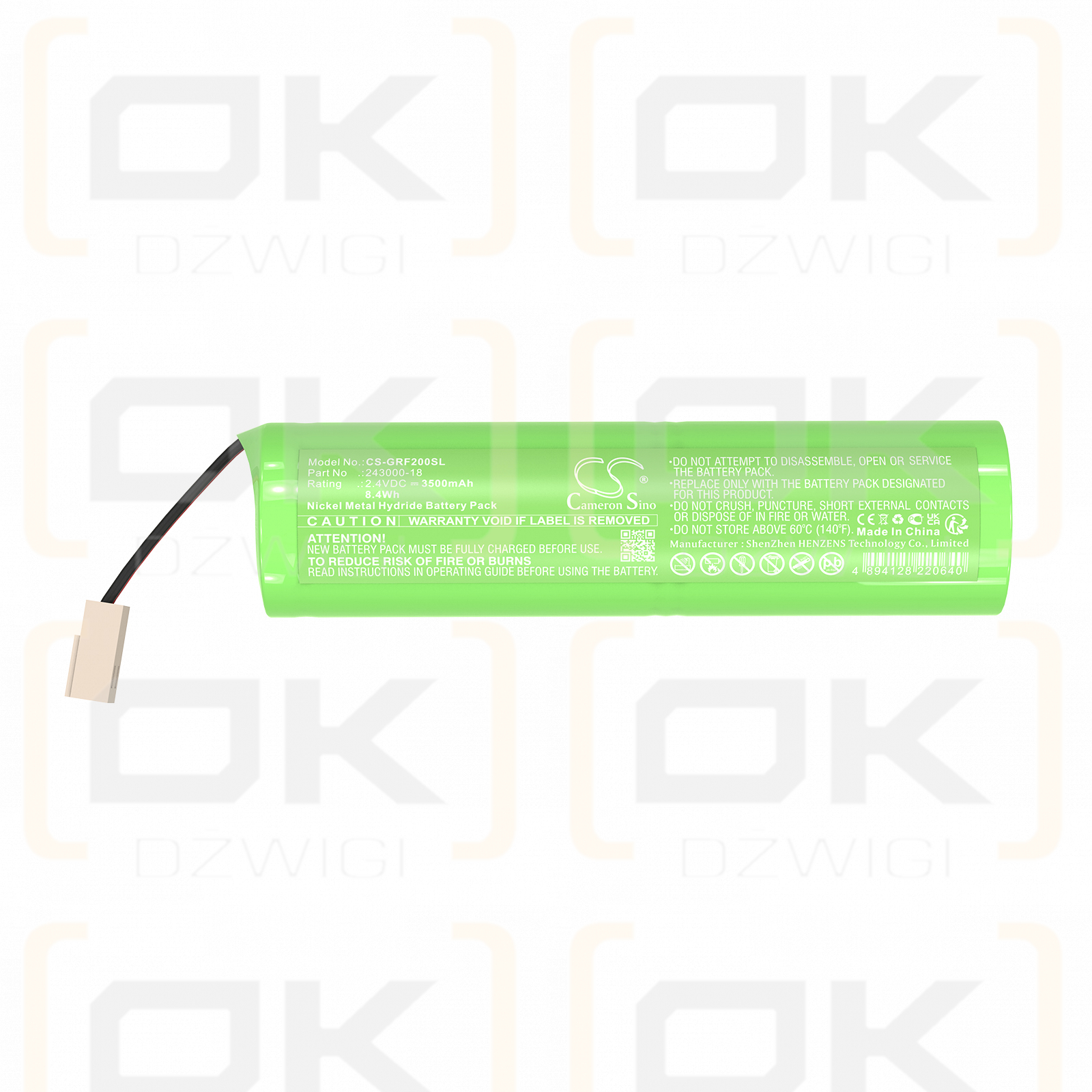 Geo-Fennel FL 200AN / 243000-18 3500mAh Ni-MH 2.4V (Cameron Sino)