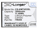 KAZAM TR45544044-01 / TR455 3000 mAh Li-Polymer 3.8 V (Cameron Sino)