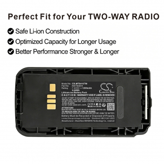 Batería de repuesto para Motorola XTS4000 / NNTN6944 1200 mAh Li-ion 7.4 V (Cameron Sino)