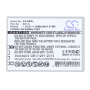 Canon PowerShot G12 / NB-7L 1050 mAh, ion de litio, 7,4 V (Cameron Sino)