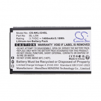 Ersatzakku für Nokia 230 2024 / BL-L5N 1400 mAh Li-Ion 3,7 V (Cameron Sino)
