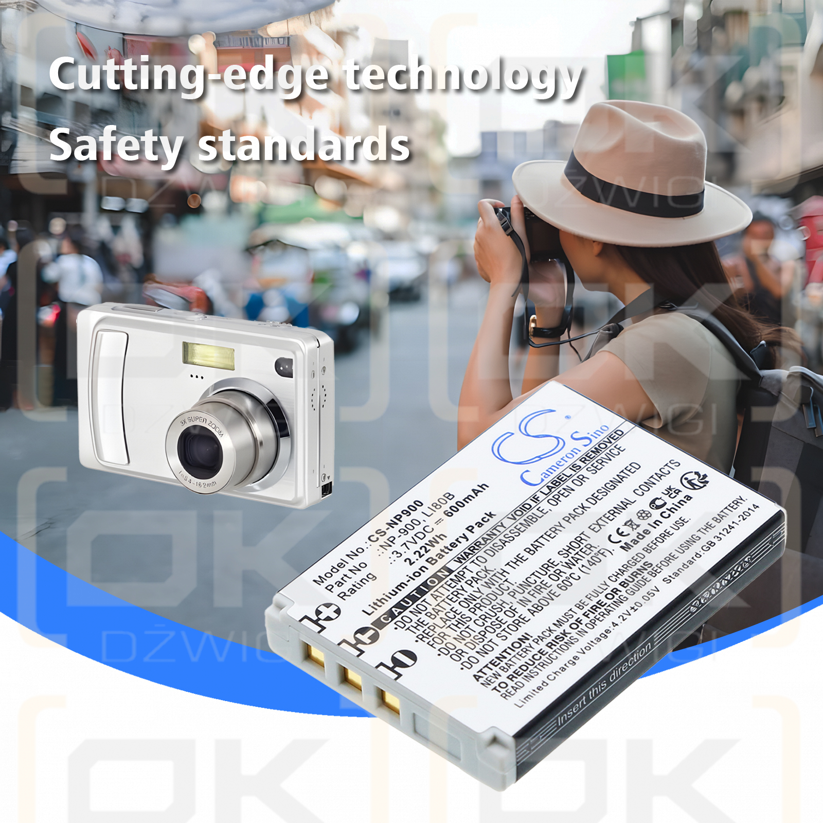 Polaroid T830A / BLi-296 600mAh Li-ion 3.7V (Cameron Sino)