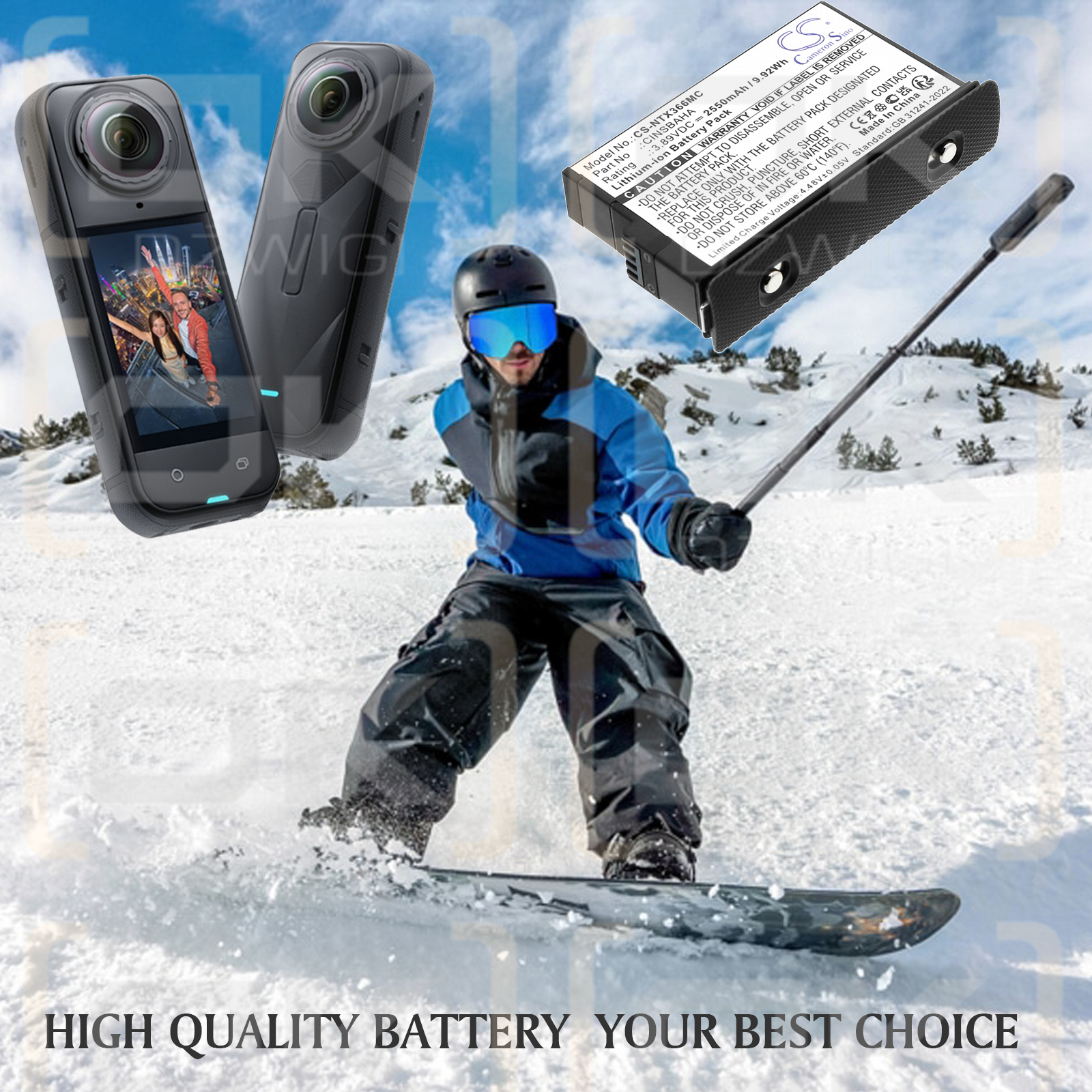 Insta360 One X5 / CINSBAHA 2550mAh Li-ion 3.89V (Cameron Sino)