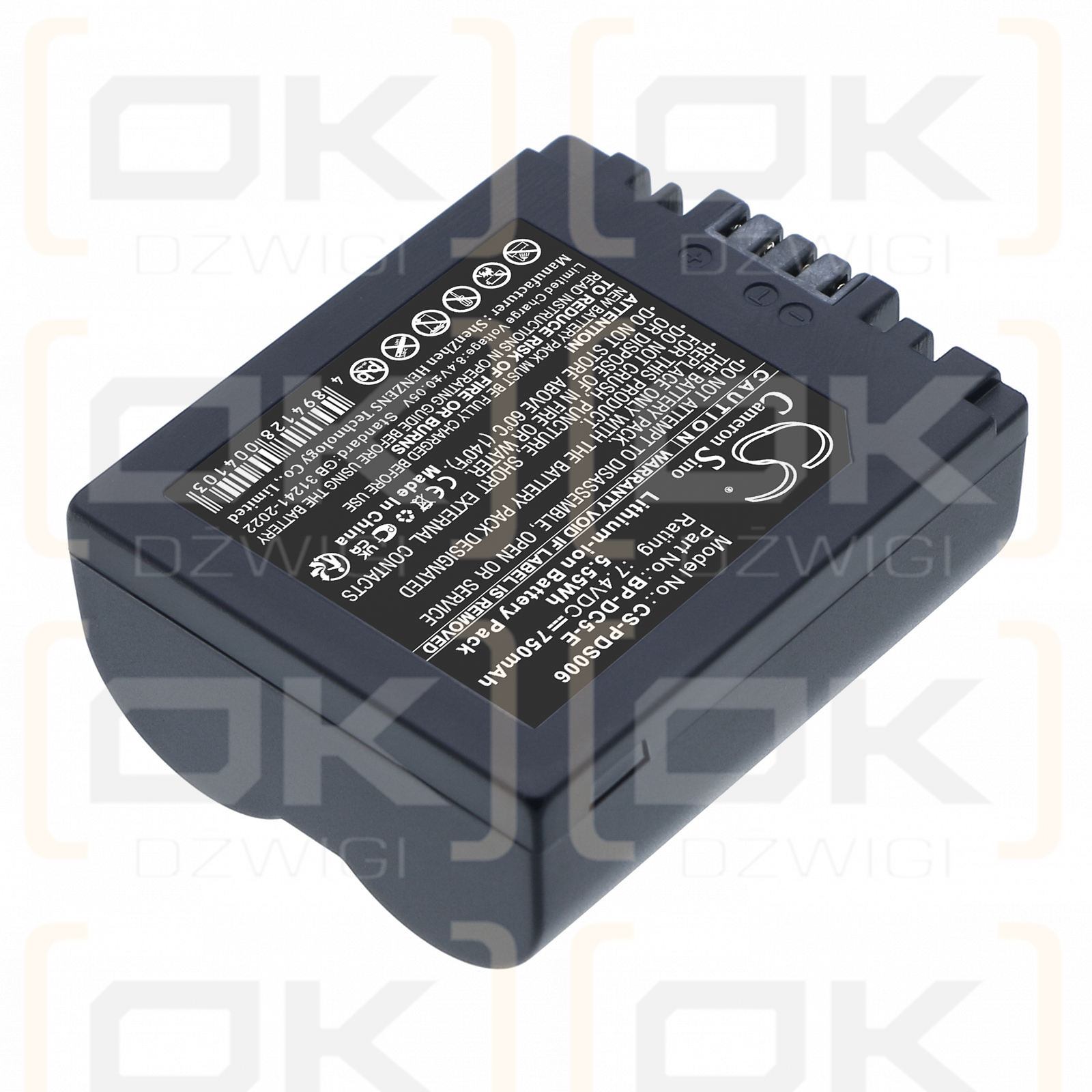 Panasonic Lumix DMC-FZ30EE-S / CGA-S006 750mAh Li-ion 7.4V (Cameron Sino)