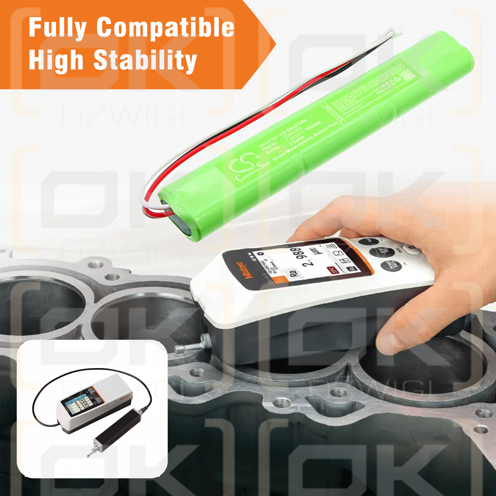 Mitutoyo Surftest SJ-210 / 12AAL272 700mAh Ni-MH 7.2V (Cameron Sino)