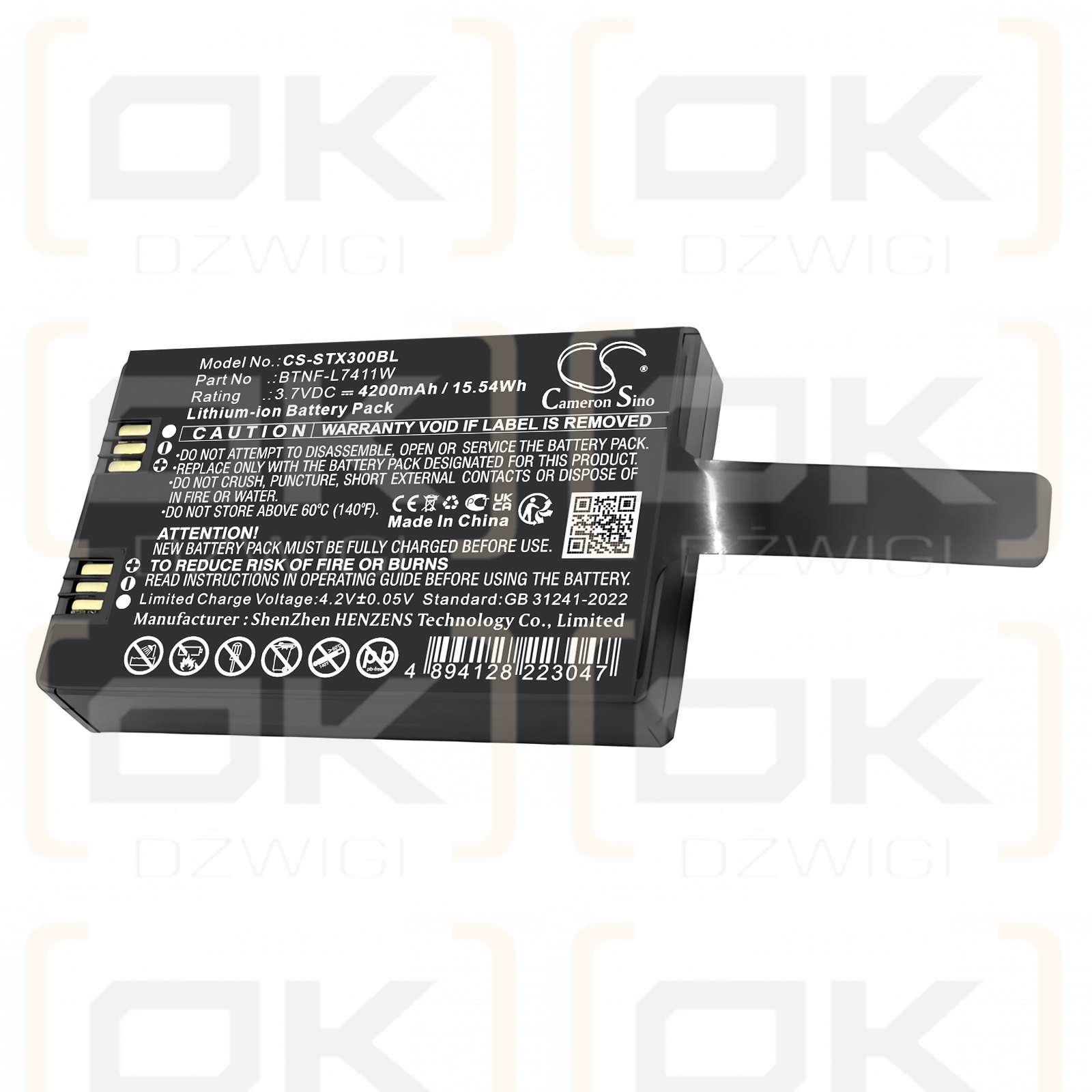 Southern Polaris X3 Sanding Reed Handbook / BTNF-L7411W 4200mAh Li-ion 3.7V (Cameron Sino)
